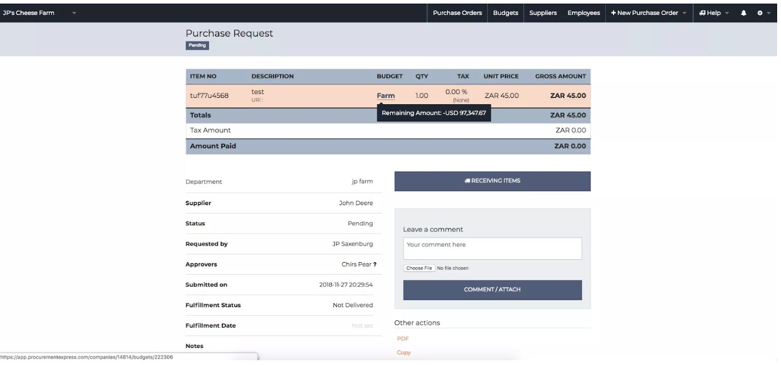 simple budget management system procurementexpress dashboard